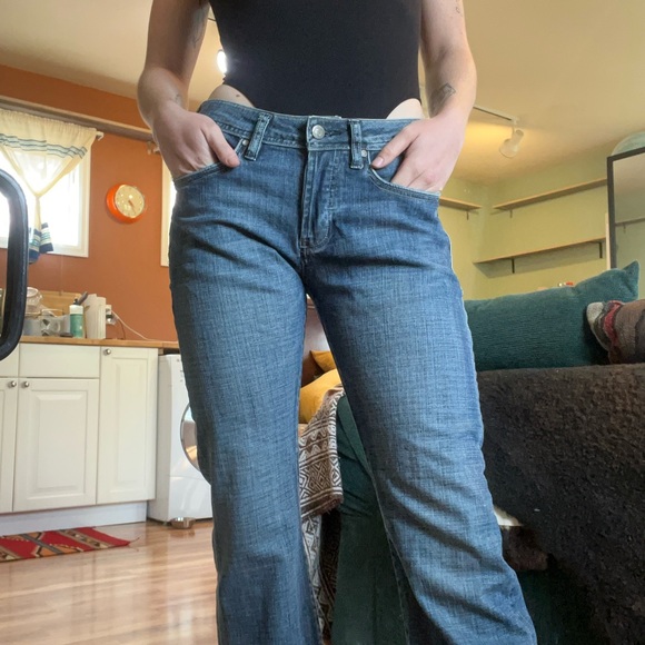 Buffalo David Bitton Womens Queen Mid-Rise Bootcut Jeans wash 29 Blue Denim - Picture 3 of 10